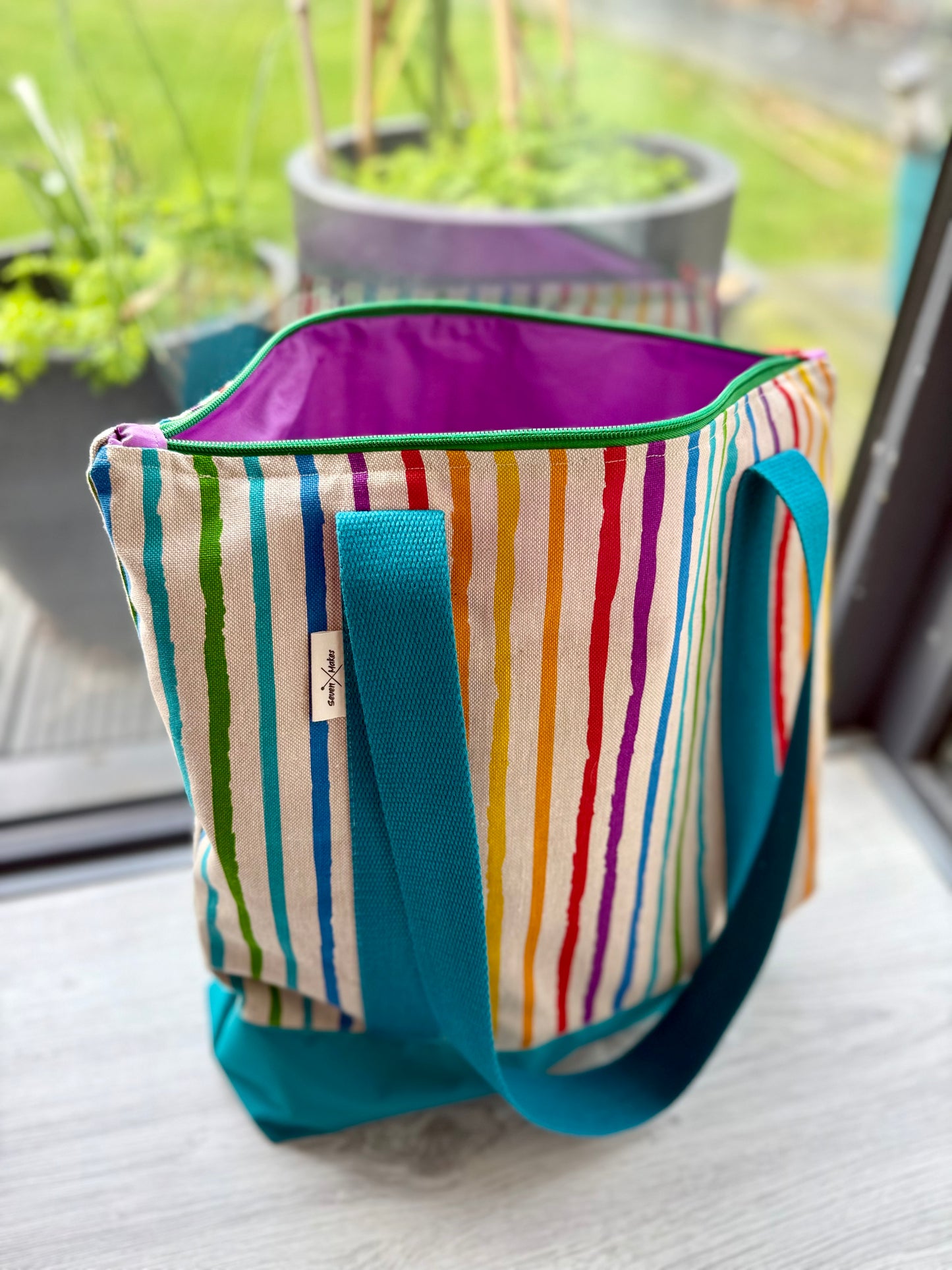 Rainbow Shoulder Bag - waterproof base, 100% recycled lining