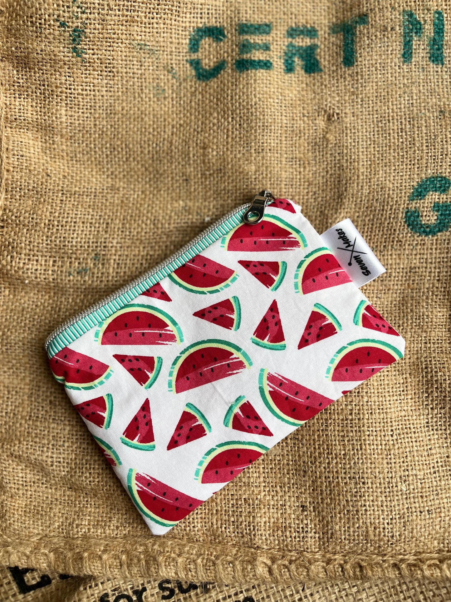 Watermelon zipper bags!