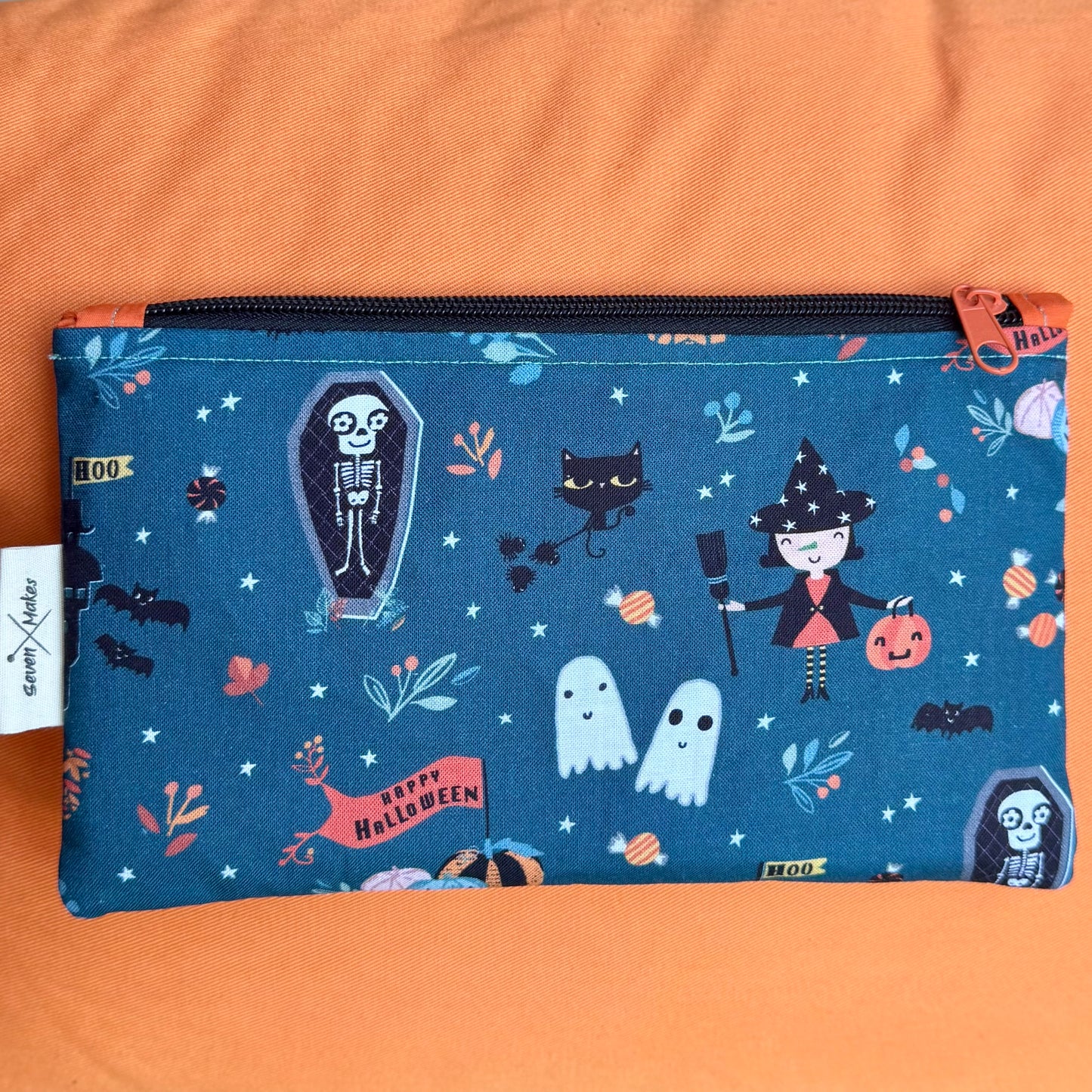 Halloween cute dudes zipper bag