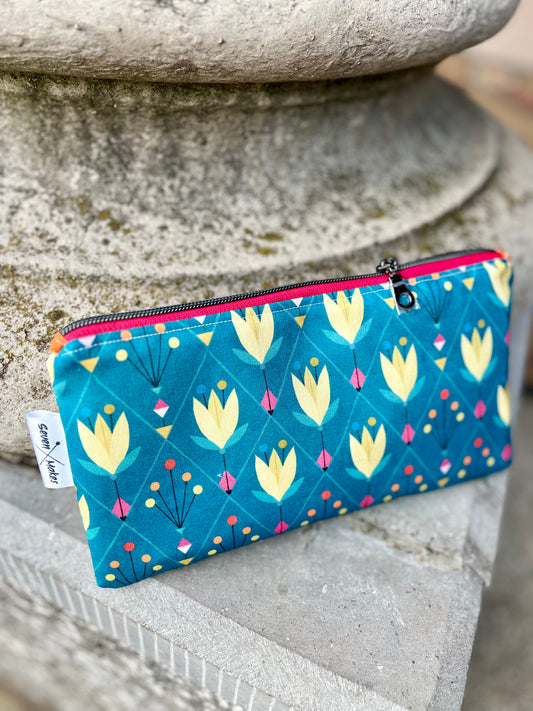 Tree of Life Zipper Bag - Geo flowers