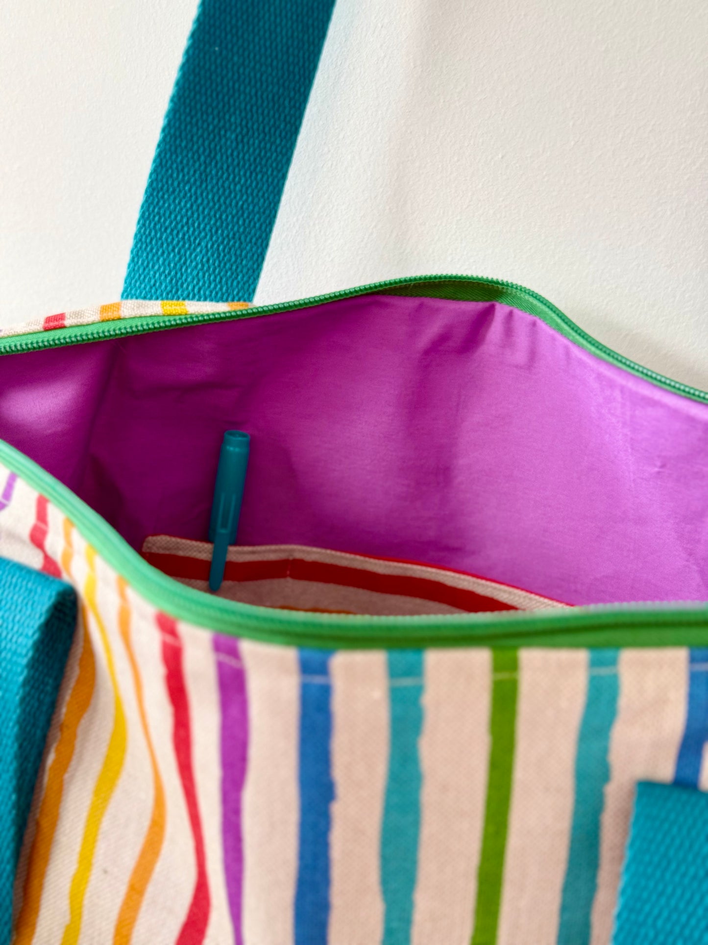 Rainbow Shoulder Bag - waterproof base, 100% recycled lining