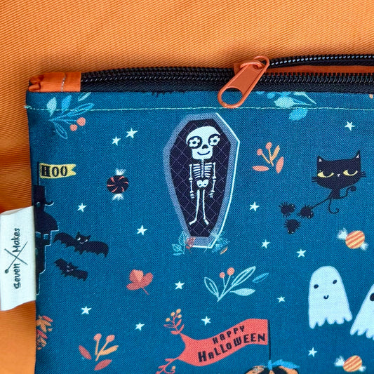 Halloween cute dudes zipper bag