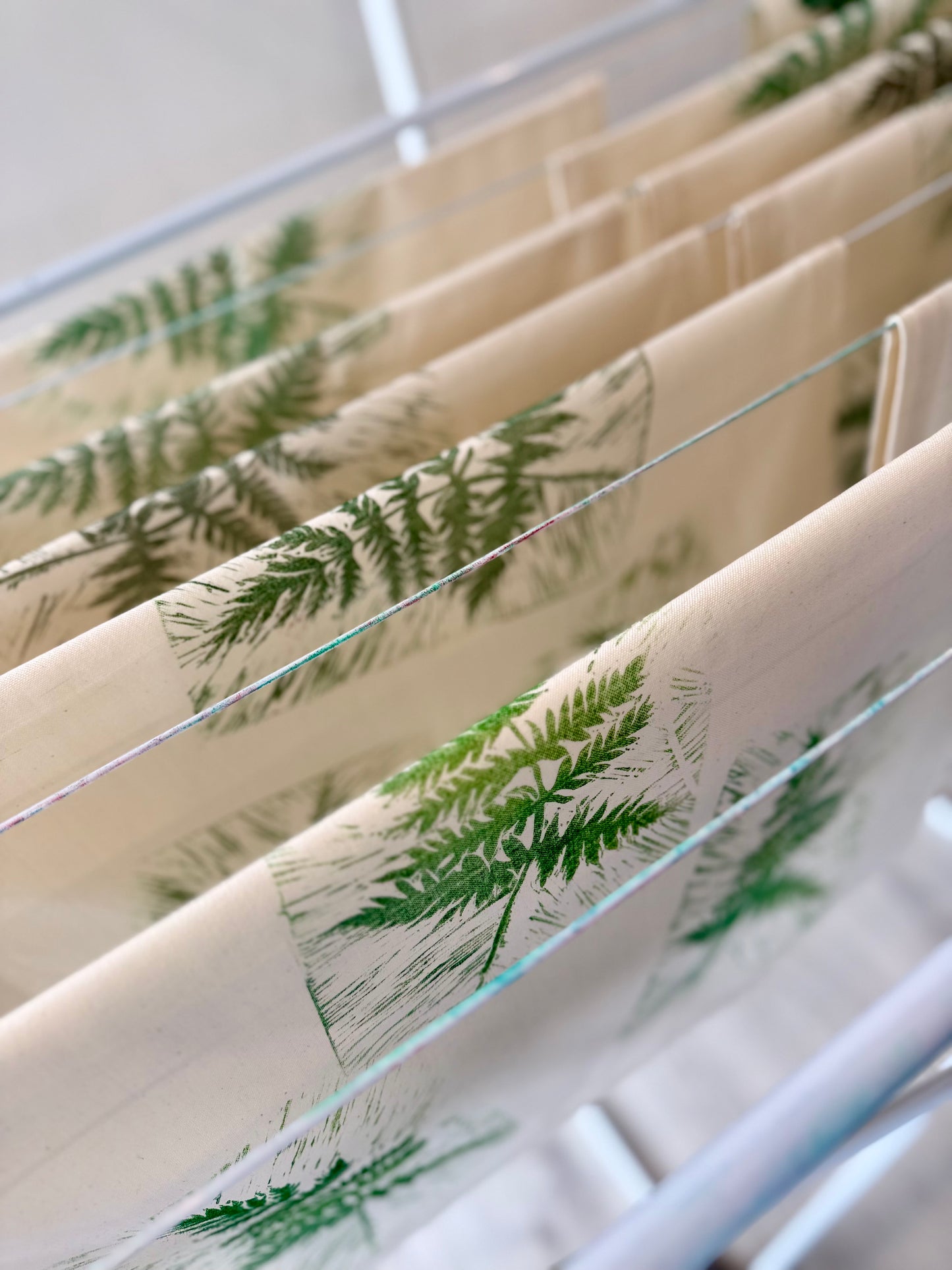 Organic Tea Towel - Hand Printed Fabric