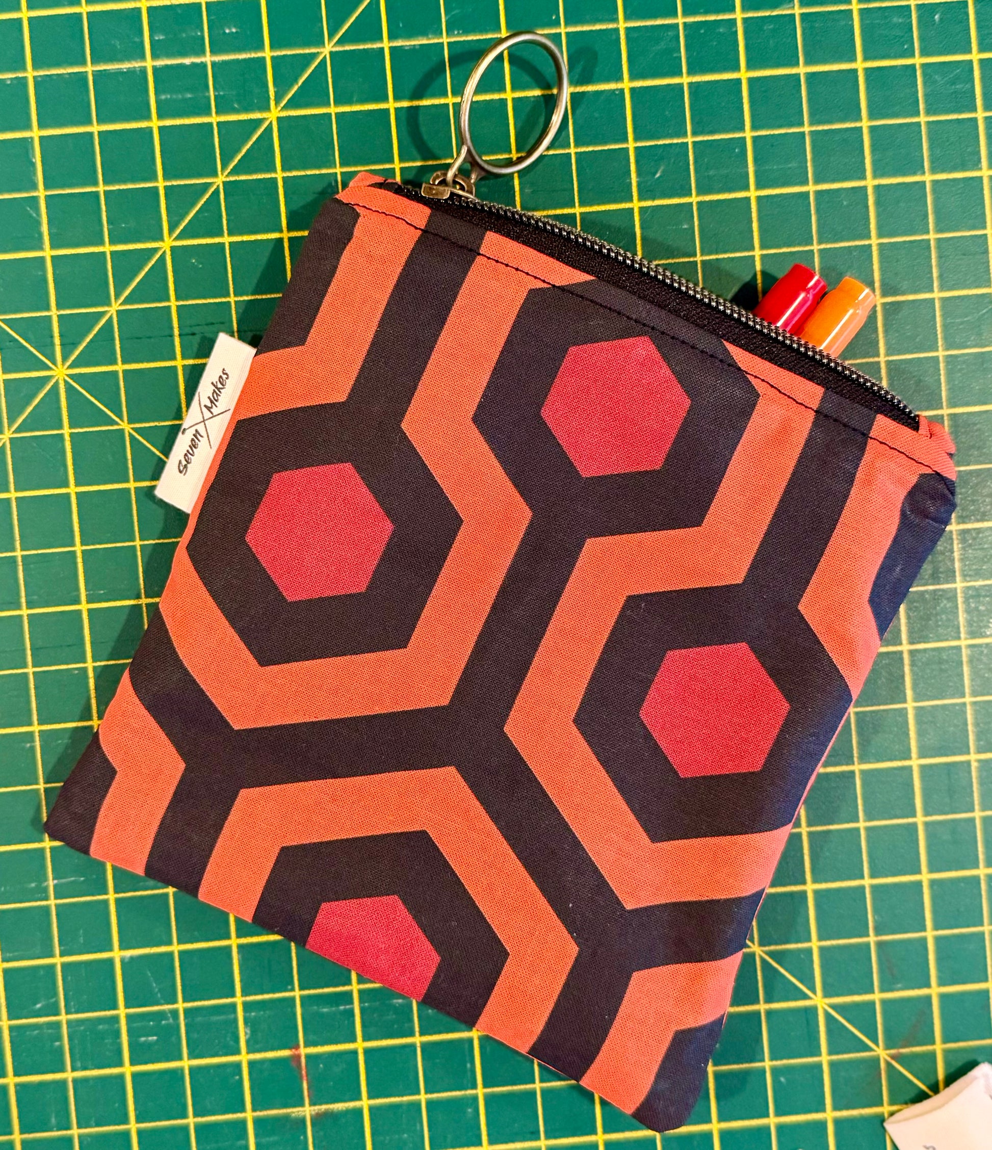 gift ideas for horror fans, the shining, overlook hotel, zipper bag, geometric