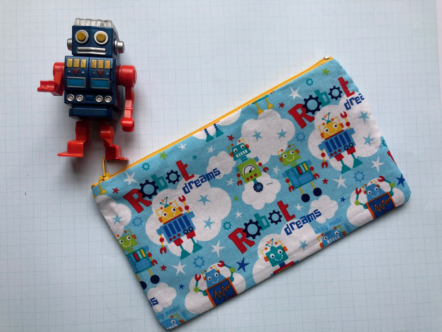 Robots! Zipper Pouches