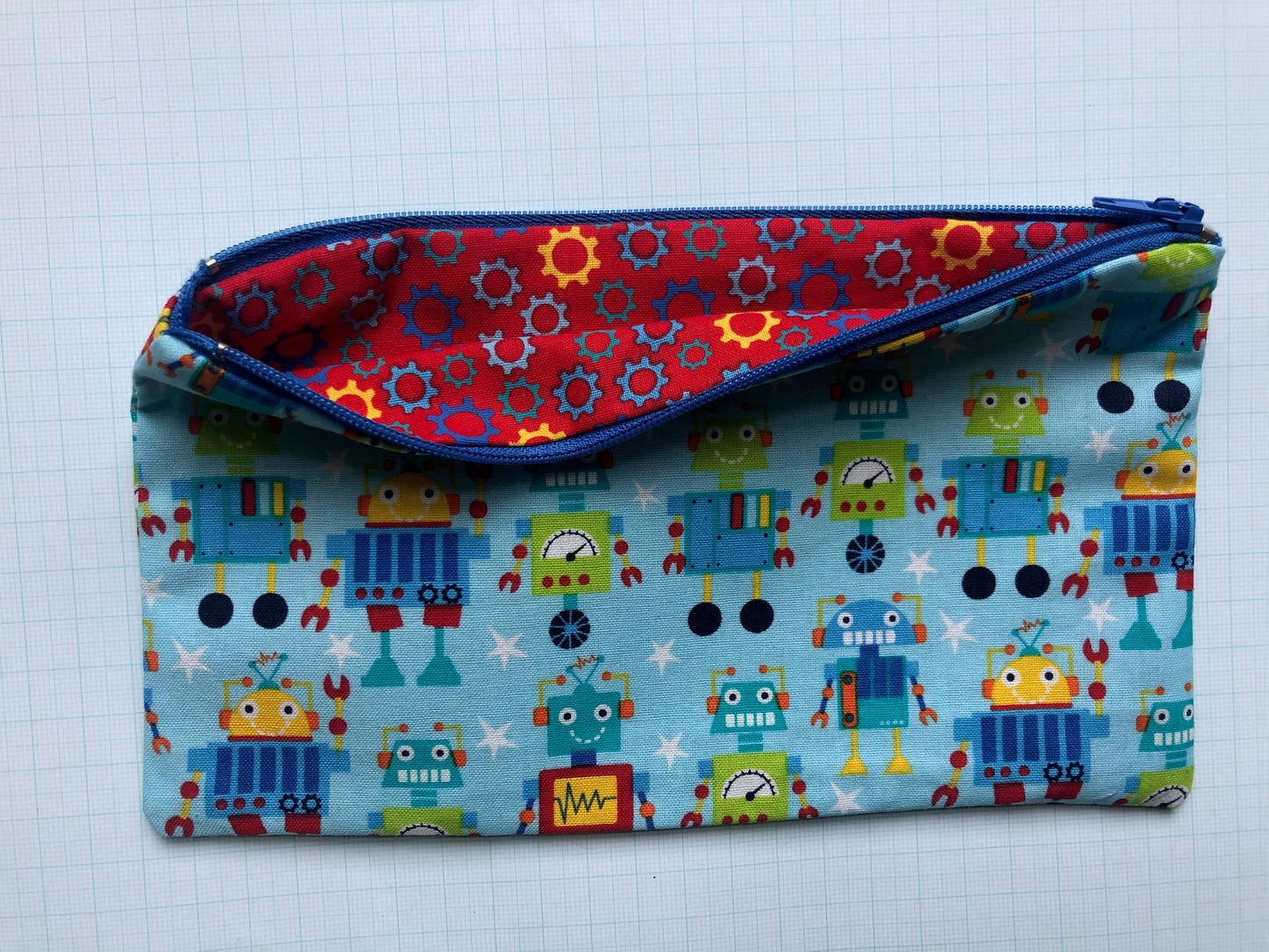Robots! Zipper Pouches