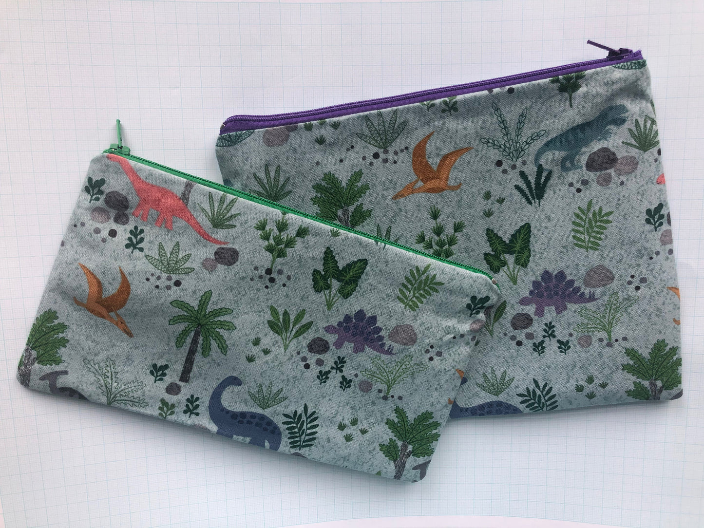 Dinosaurs Zipper Pouches