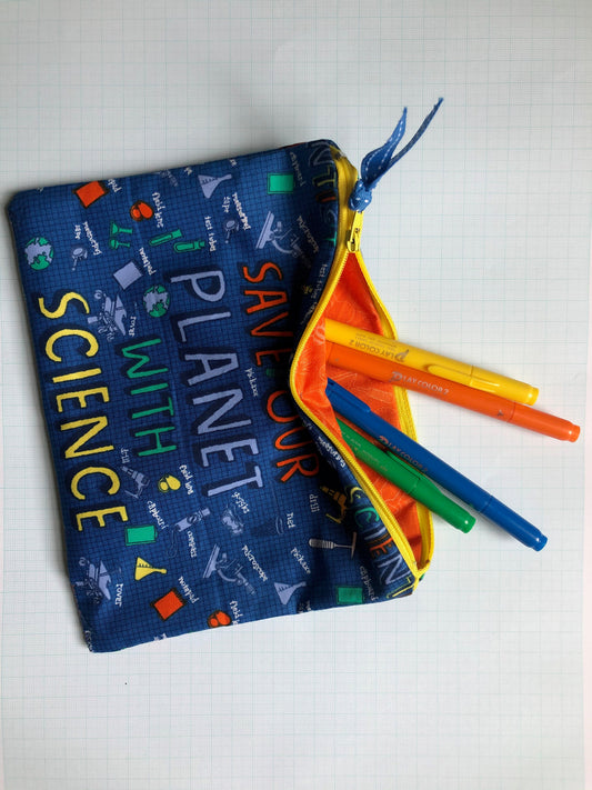 Zipper Pouch - Save the Planet with Science
