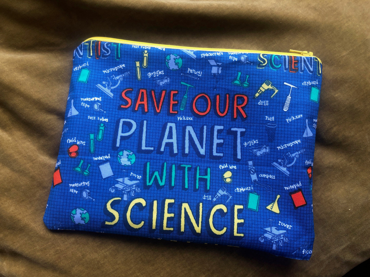 Zipper Pouch - Save the Planet with Science