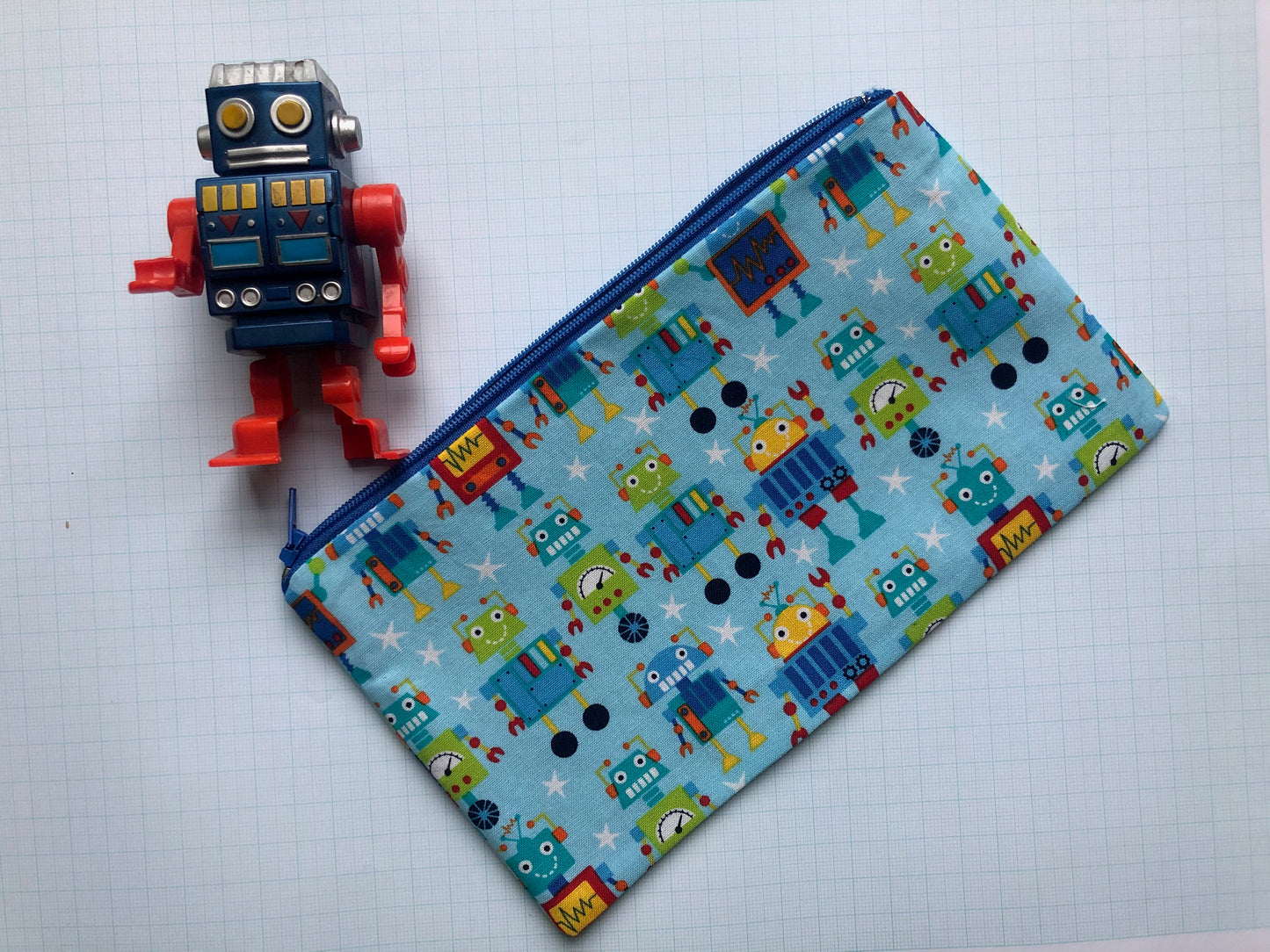 Robots! Zipper Pouches