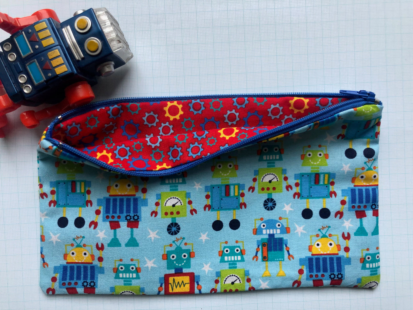 Robots! Zipper Pouches