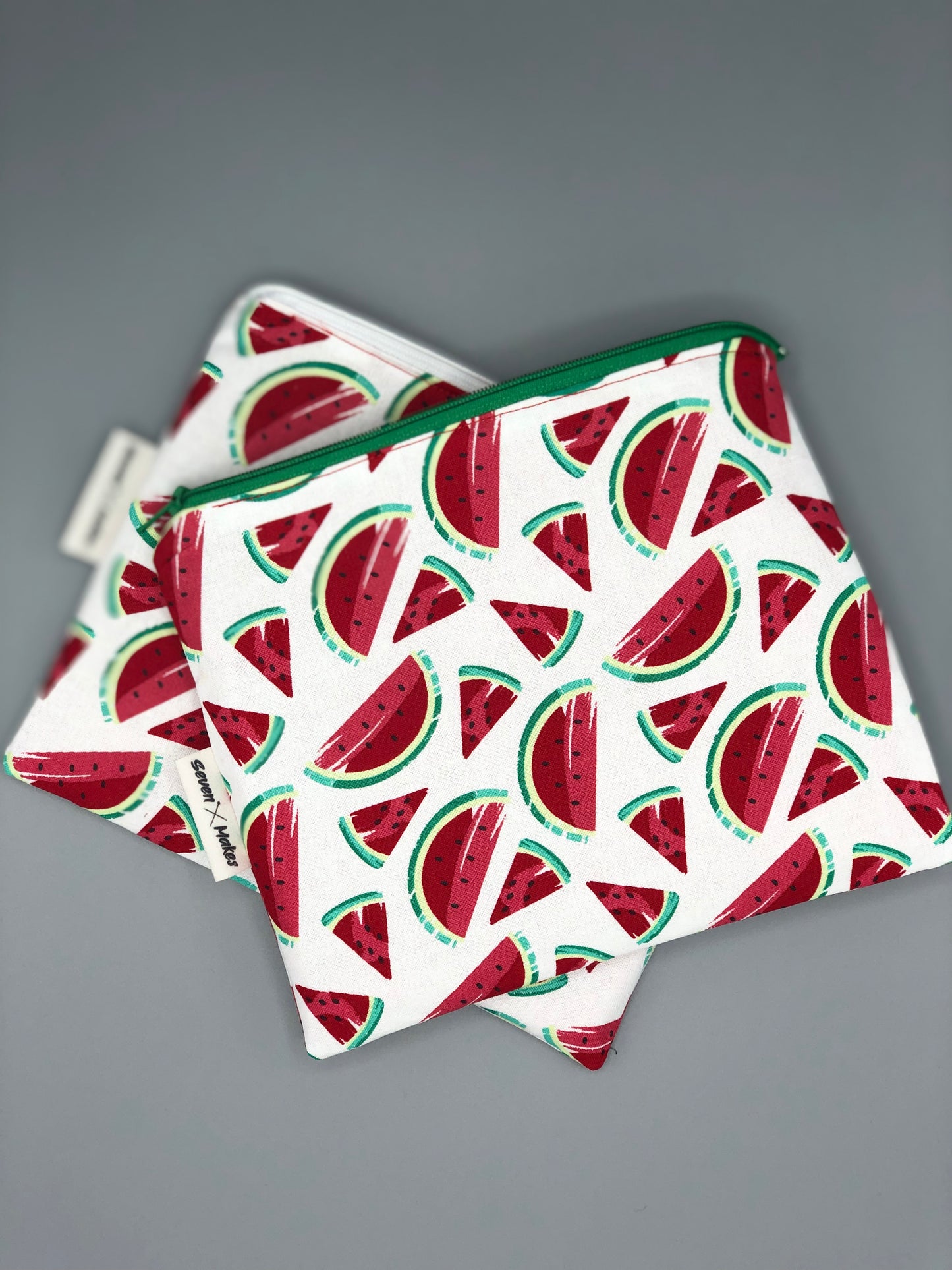 Watermelon zipper bags!
