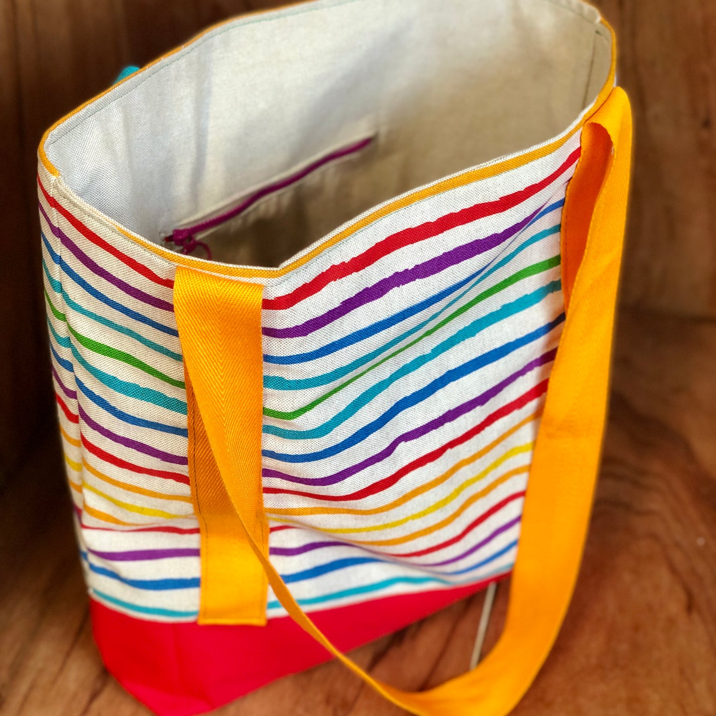 Rainbow Shoulder Bag - waterproof base, 100% recycled lining