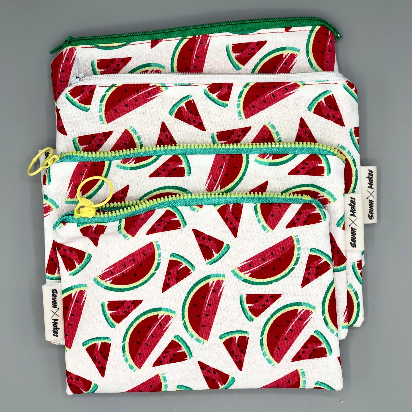 Watermelon zipper bags!