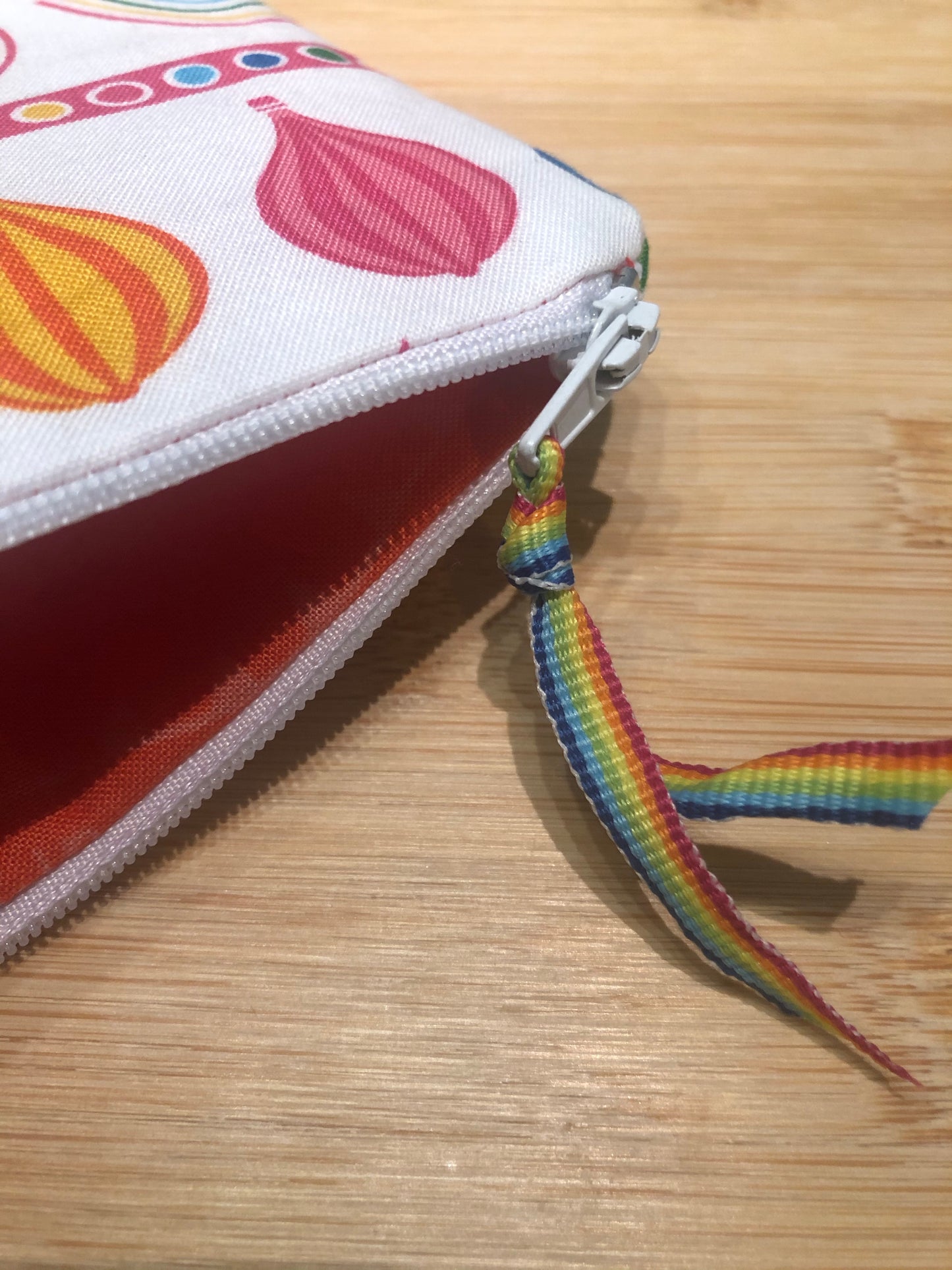 Rainbows and Hot Air Balloon Rides Zipper Pouch