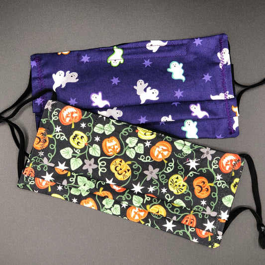 Halloween Face Mask Collection - quality, triple layer facemasks in fabulous fabrics