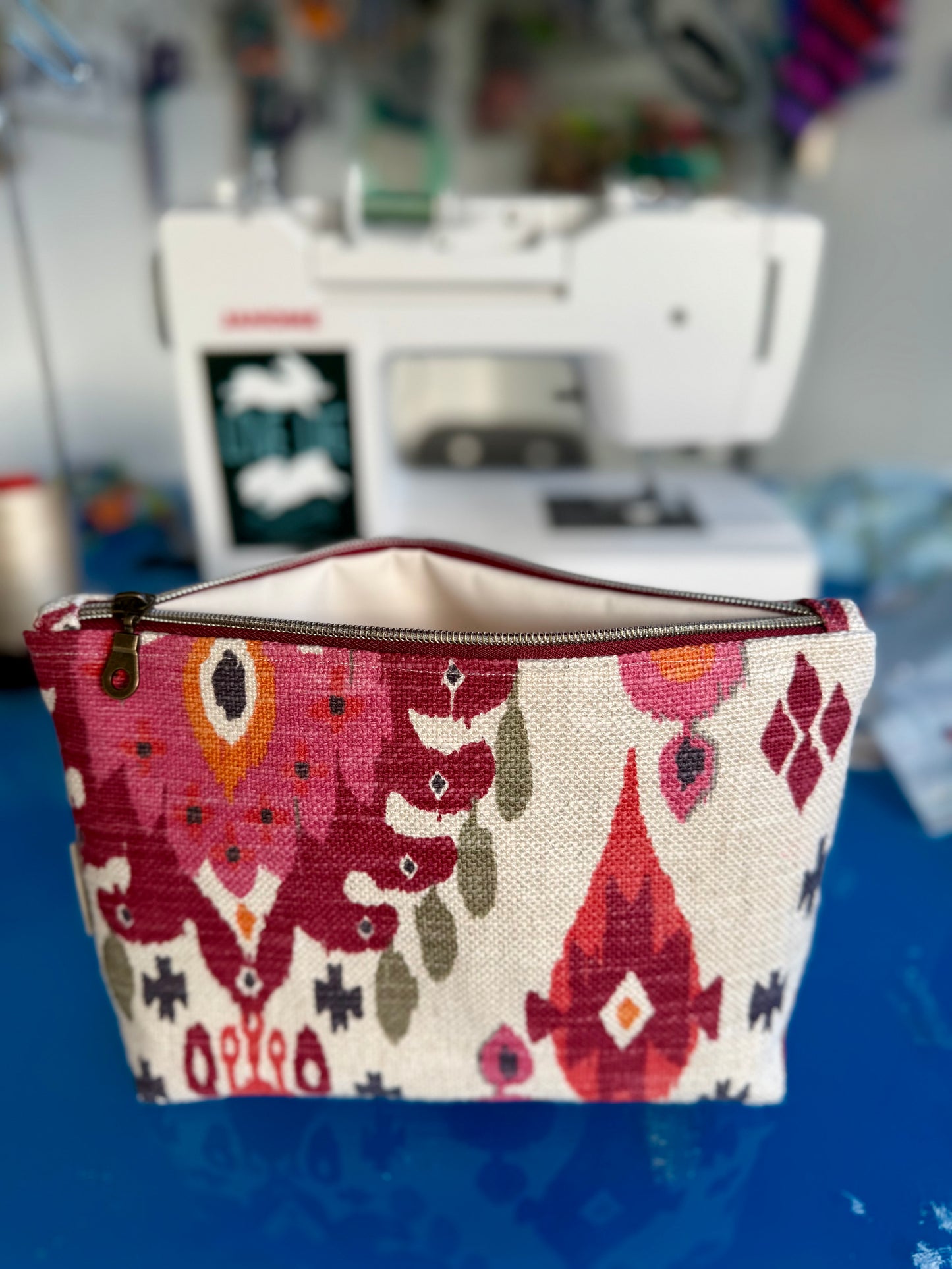 Ikat Print Large wash bag