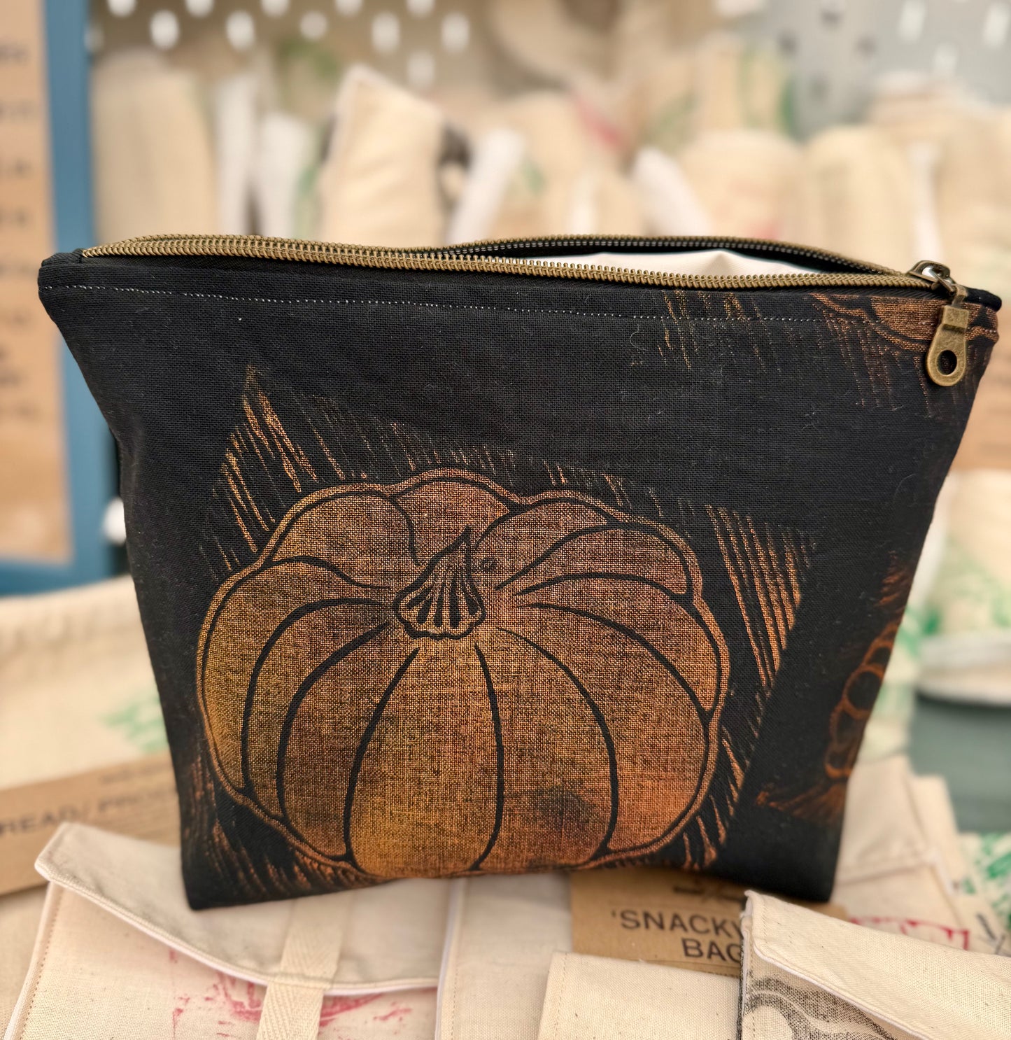 Hand-Printed Wash Bags