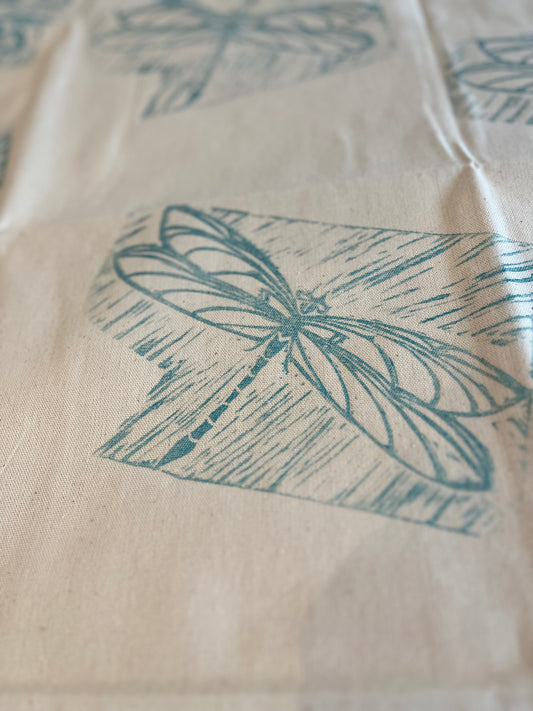 Kitchen bundle - hand printed dragonfly