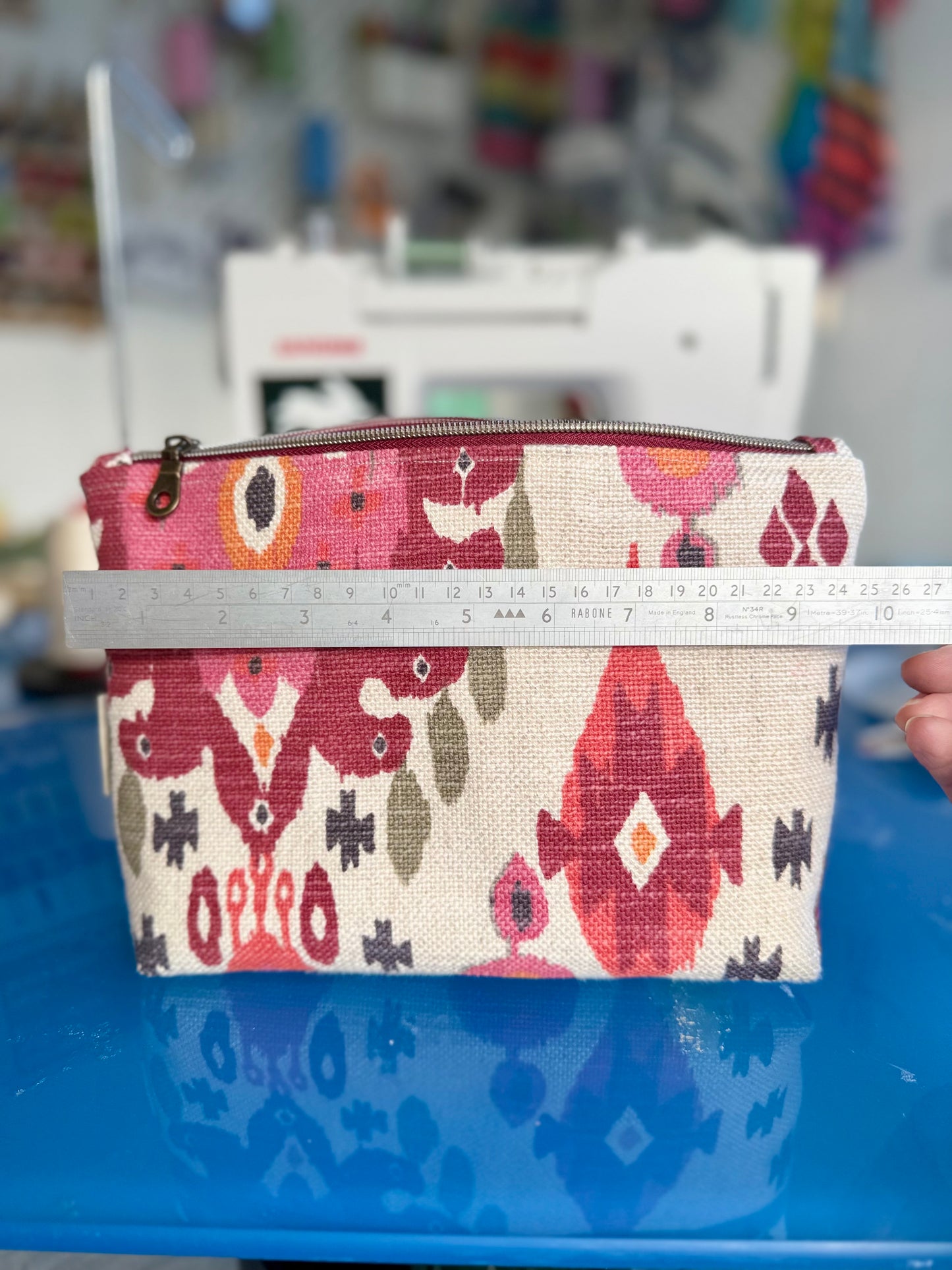 Ikat Print Large wash bag