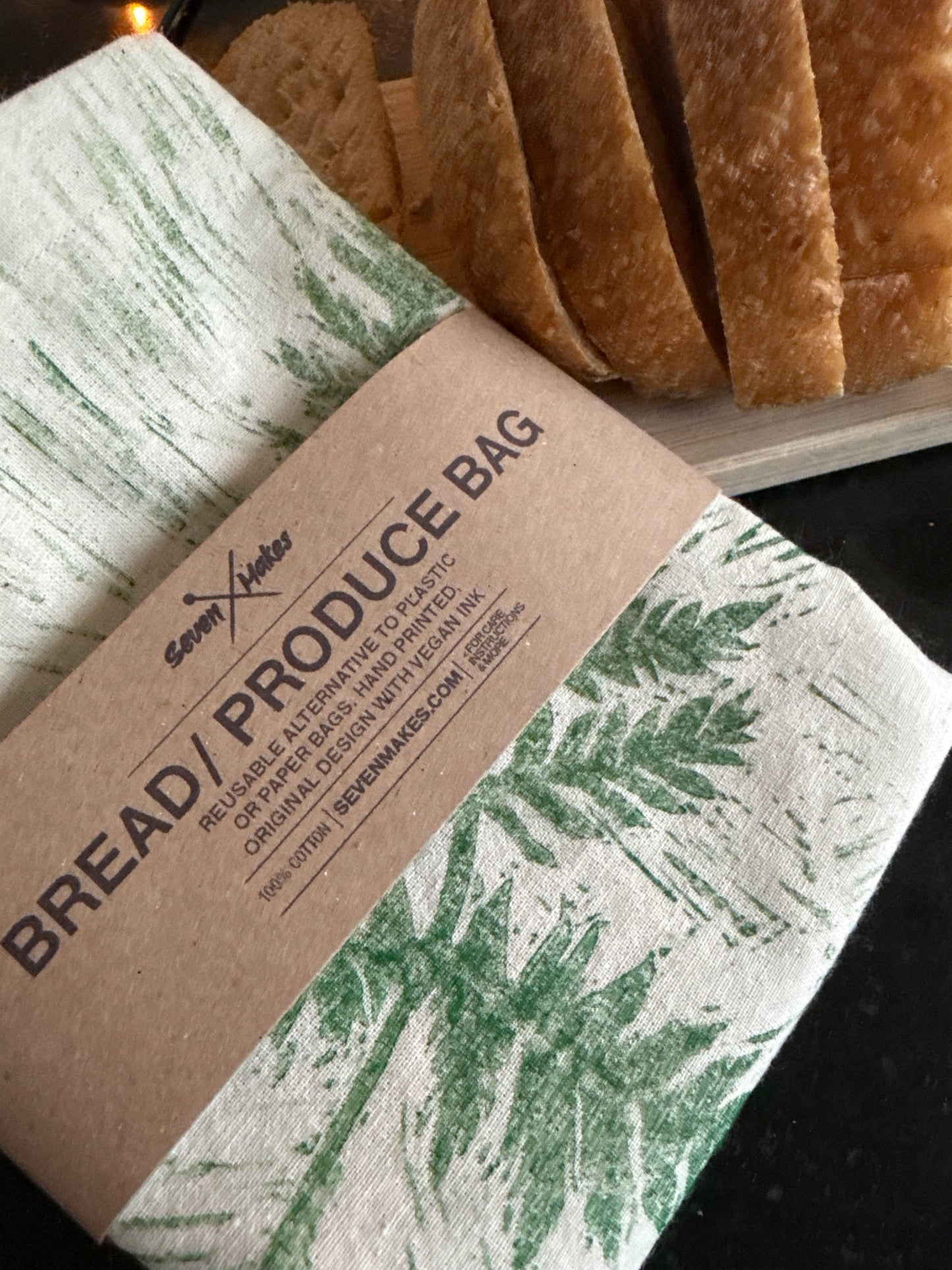 Cotton Hand Printed Bread Bags - Reusable Eco-Friendly Bread bag