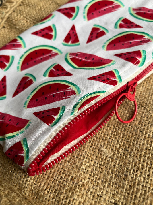 Watermelon zipper bags!