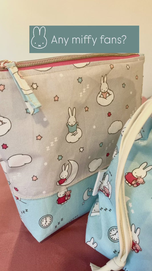 Miffy patterned fabric bags - baby gift ideas