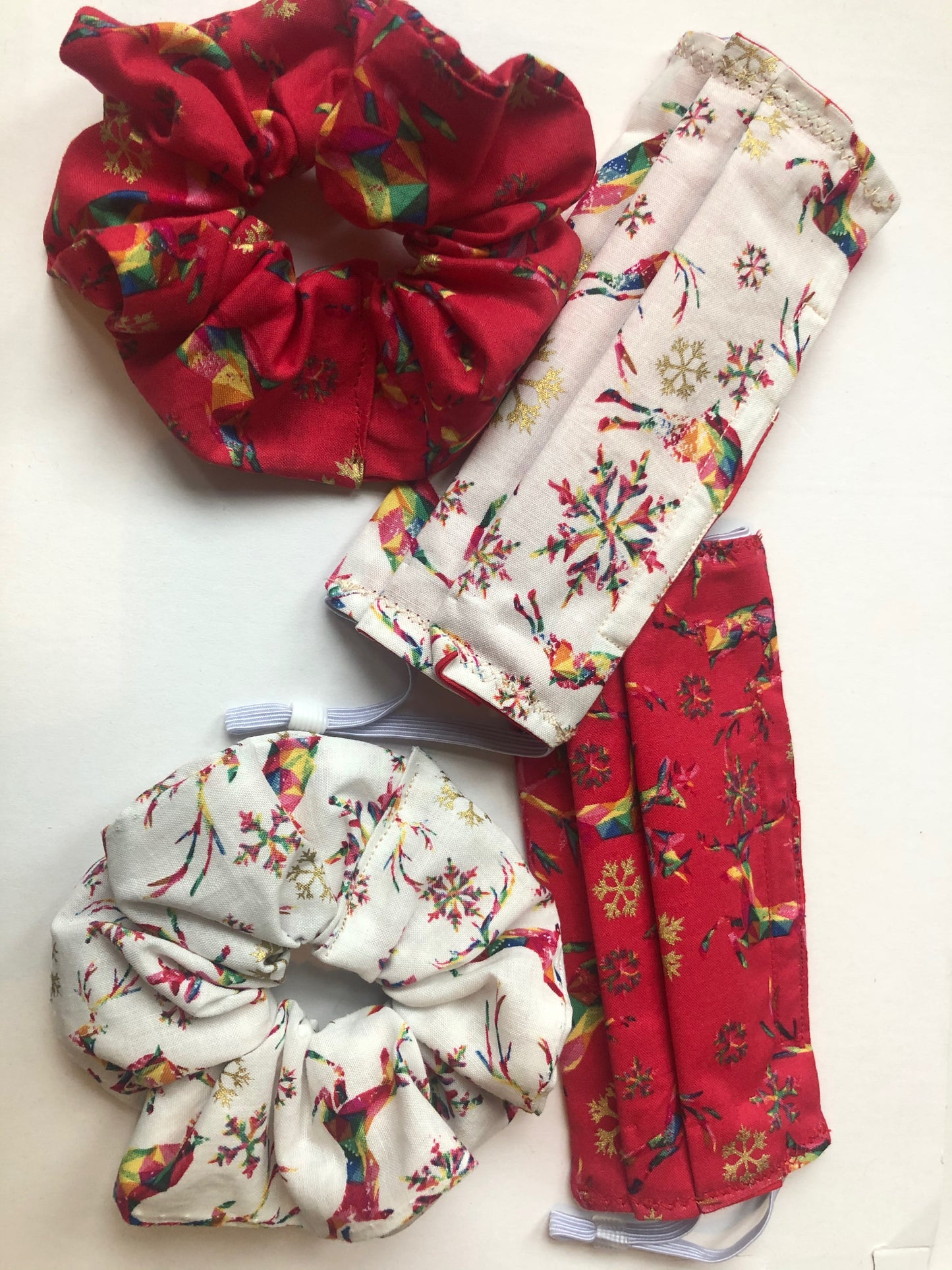 Festive Fabric Hair Scrunchies