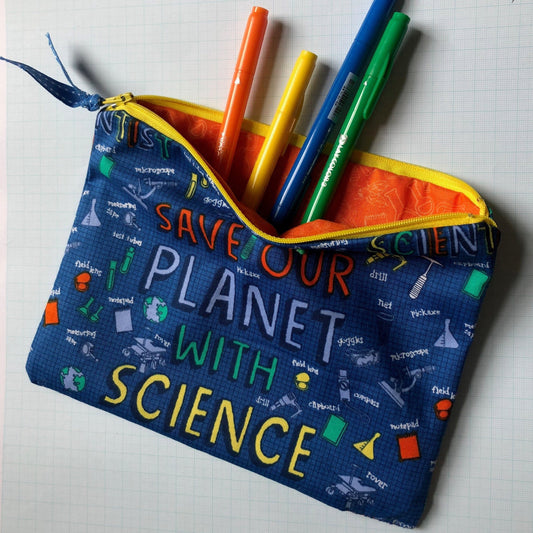 Zipper Pouch - Save the Planet with Science