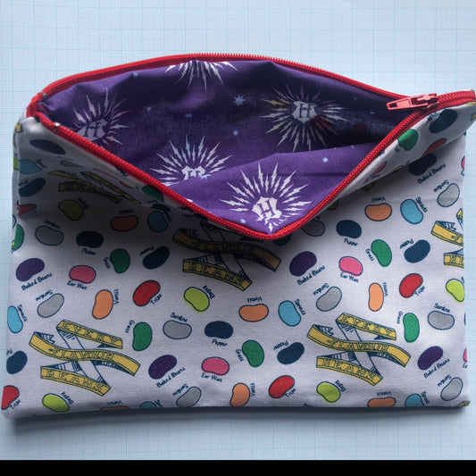 Bertie Botts every-thing inside zipper pouch!