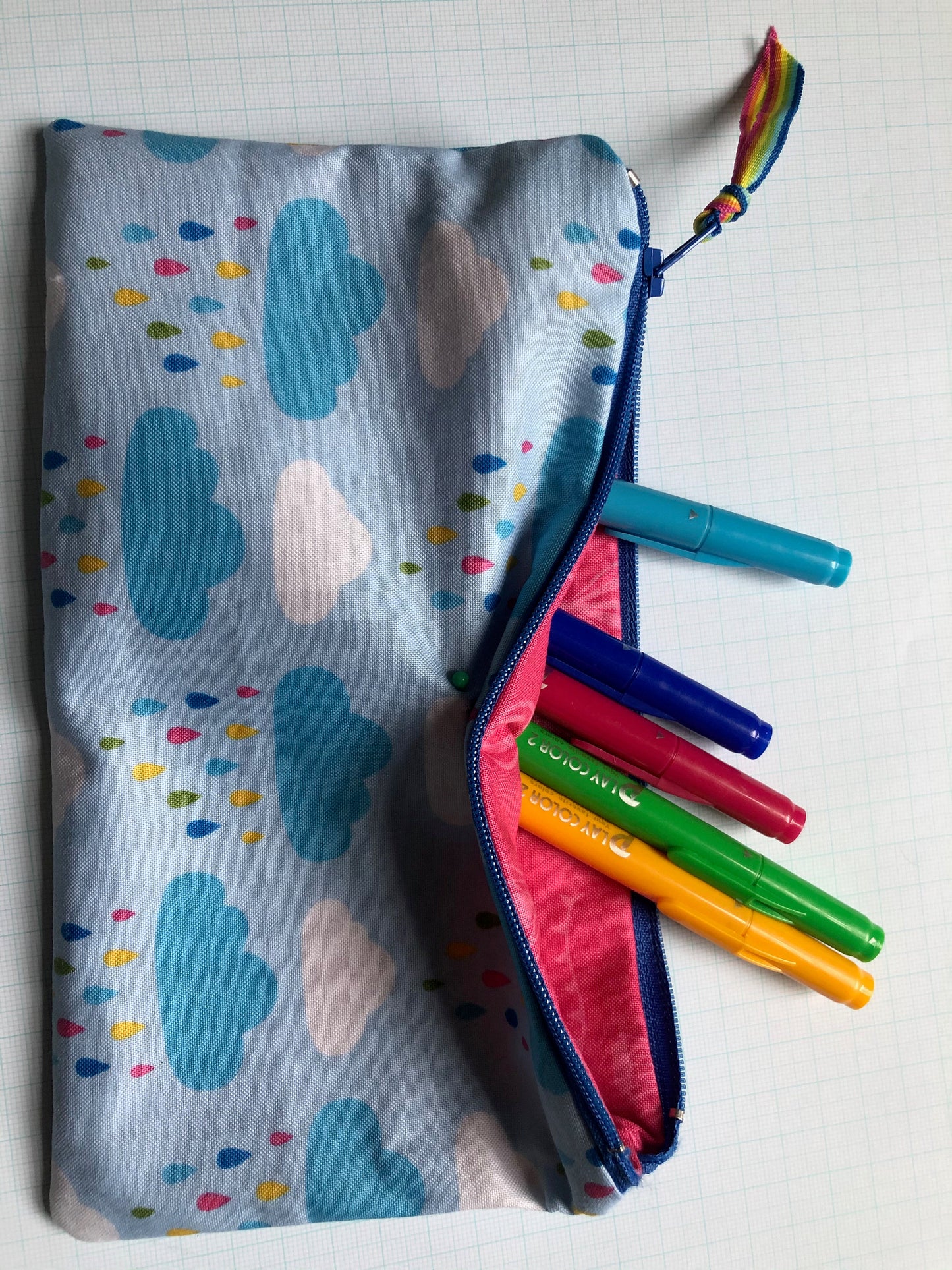 Rainy Days and Rainbows Zipper Pouch