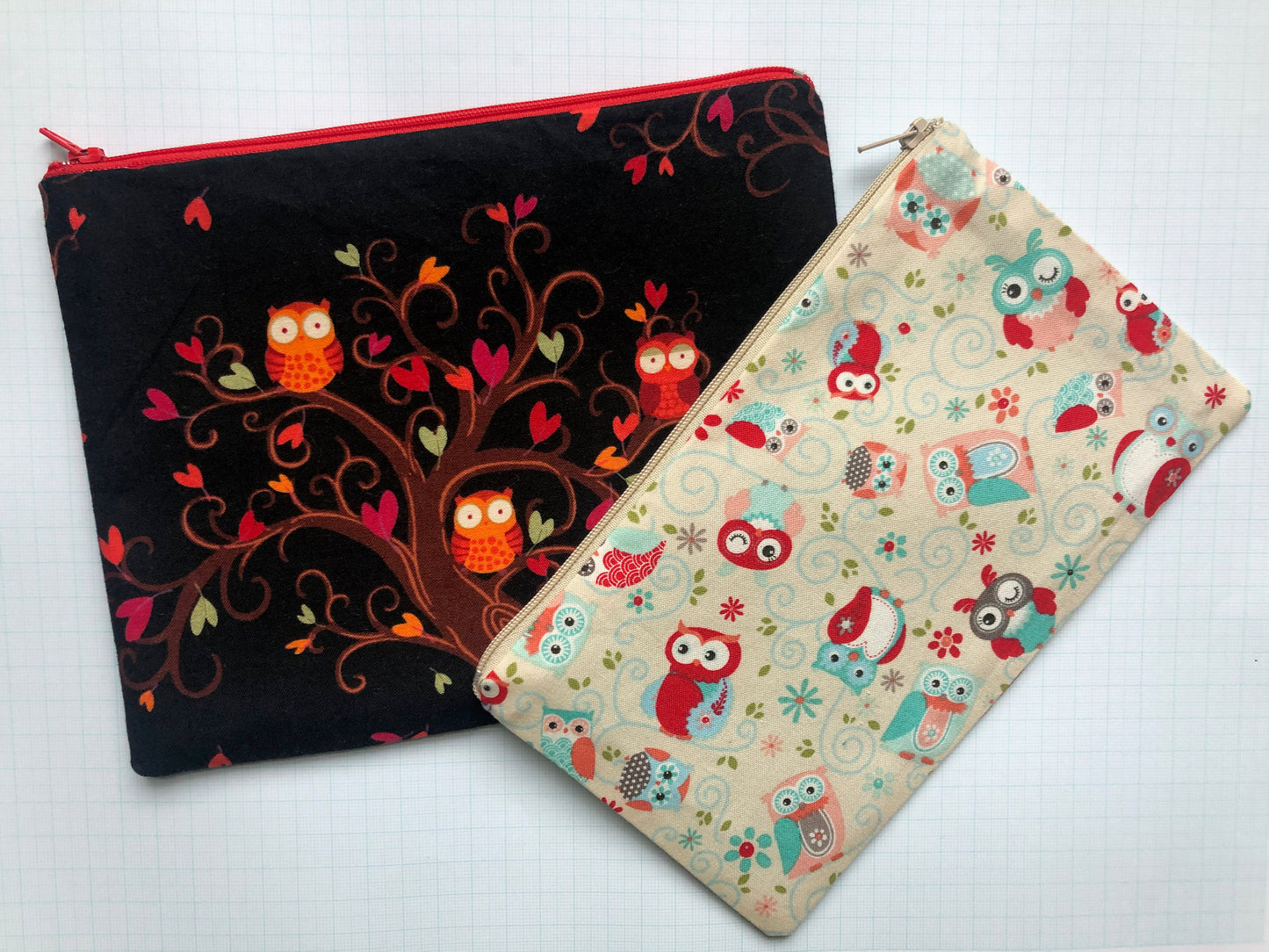 Owl Zipper Pouches