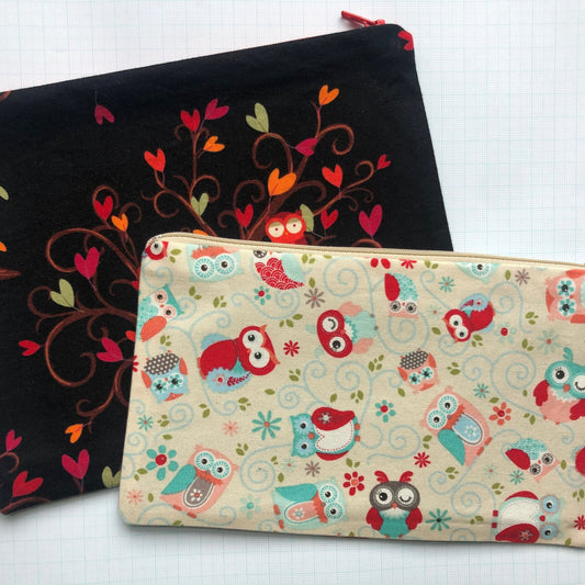 Owl Zipper Pouches