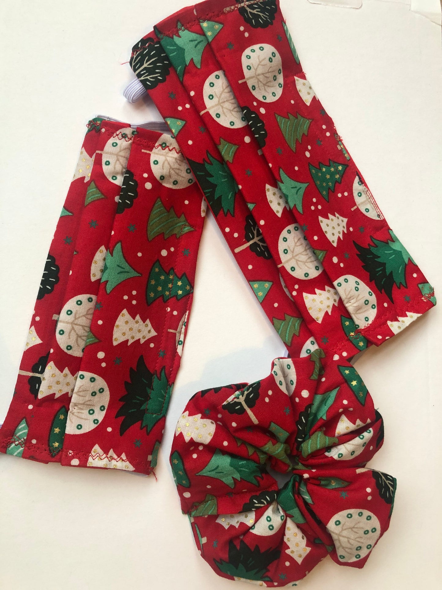 Festive Fabric Hair Scrunchies