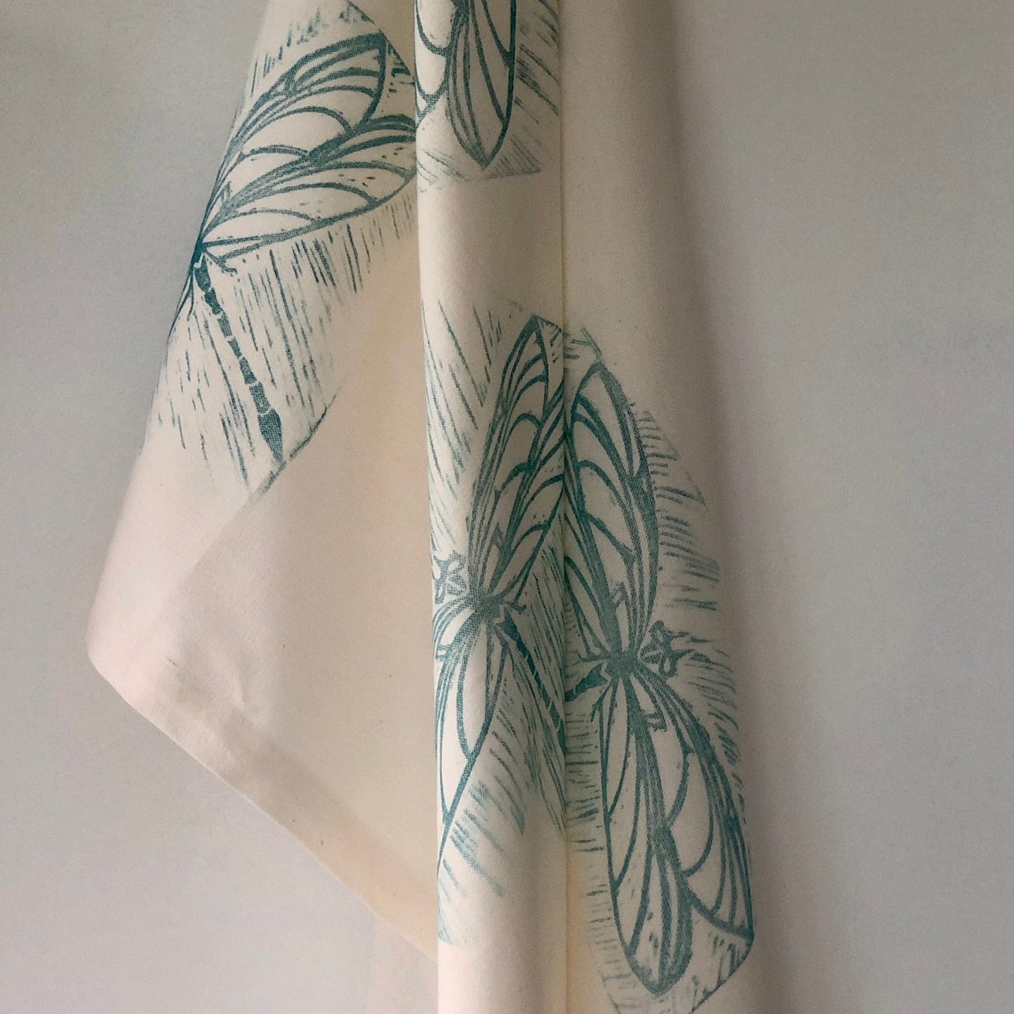 Organic Tea Towel - Hand Printed Fabric