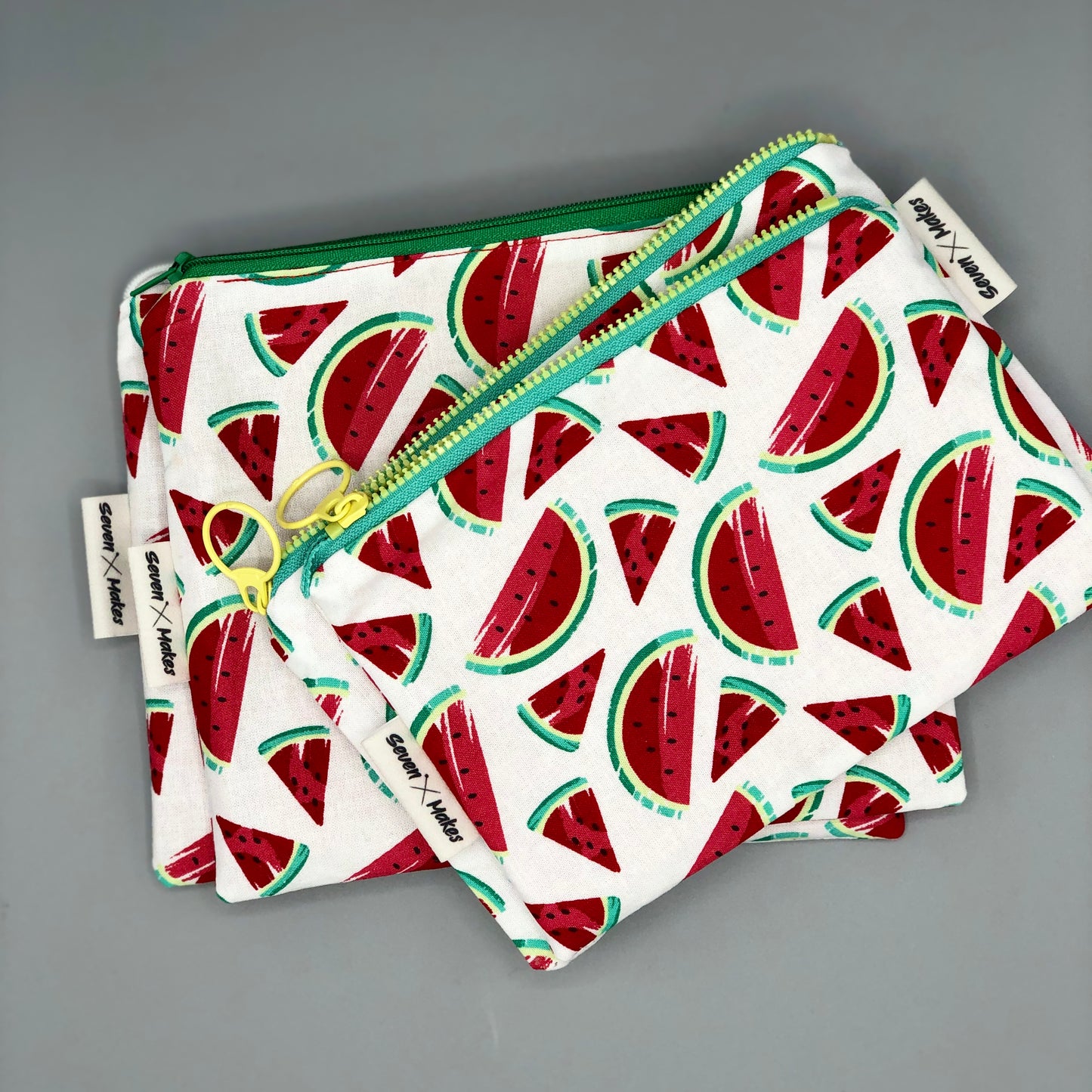 Watermelon zipper bags!