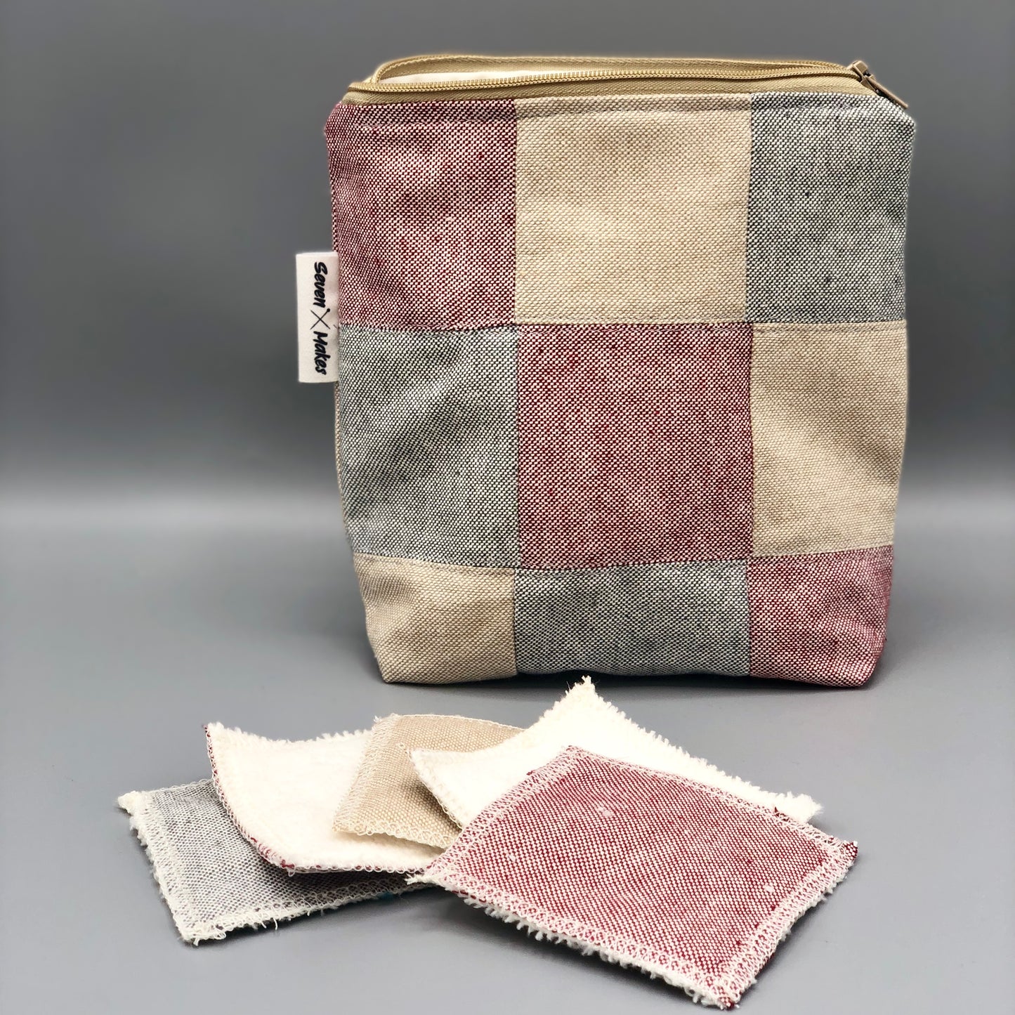 Recycled Fabric Patchwork Washbag