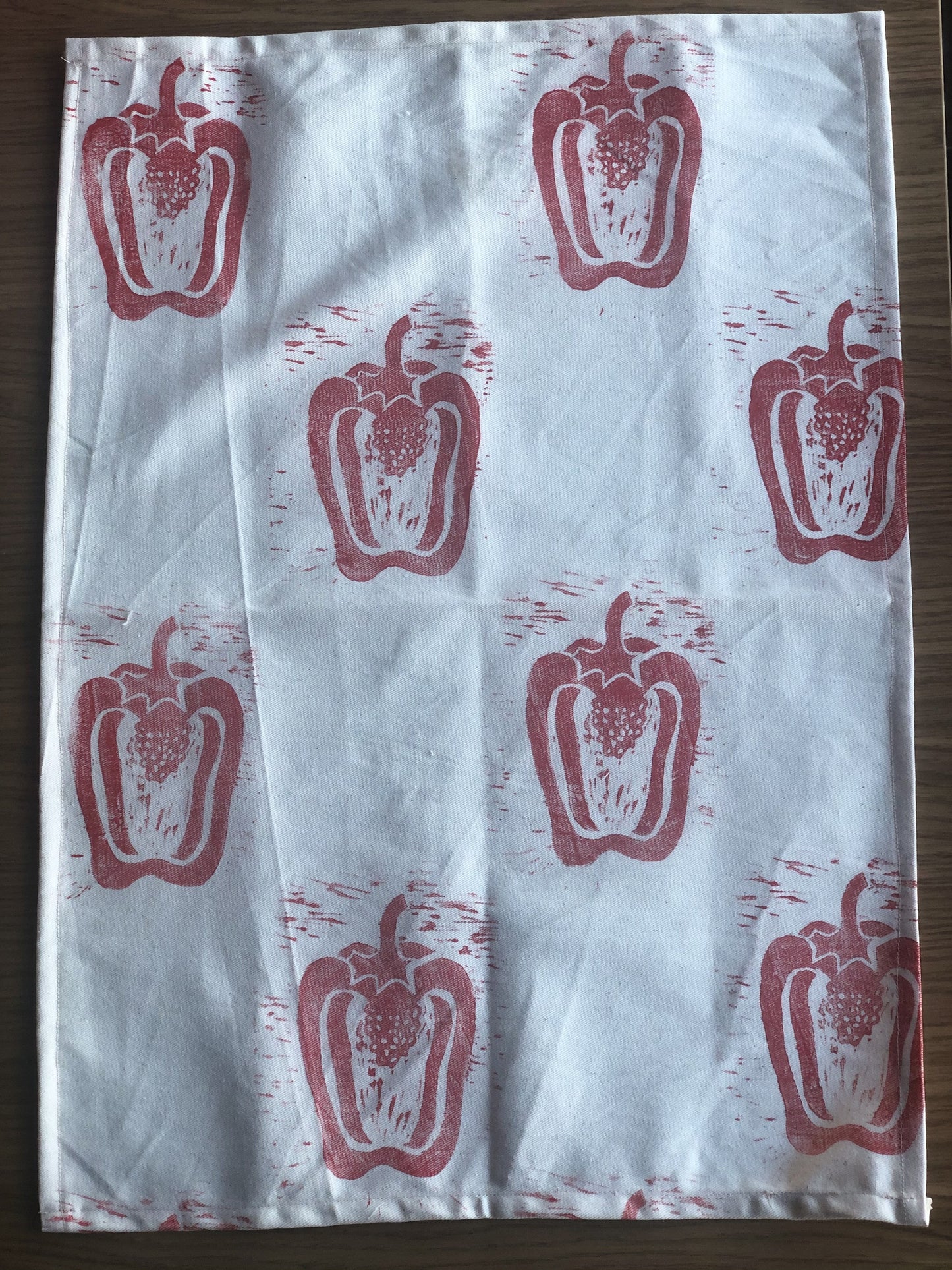 Organic Tea Towel - Hand Printed Fabric