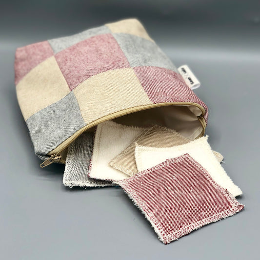 Recycled Fabric Patchwork Washbag