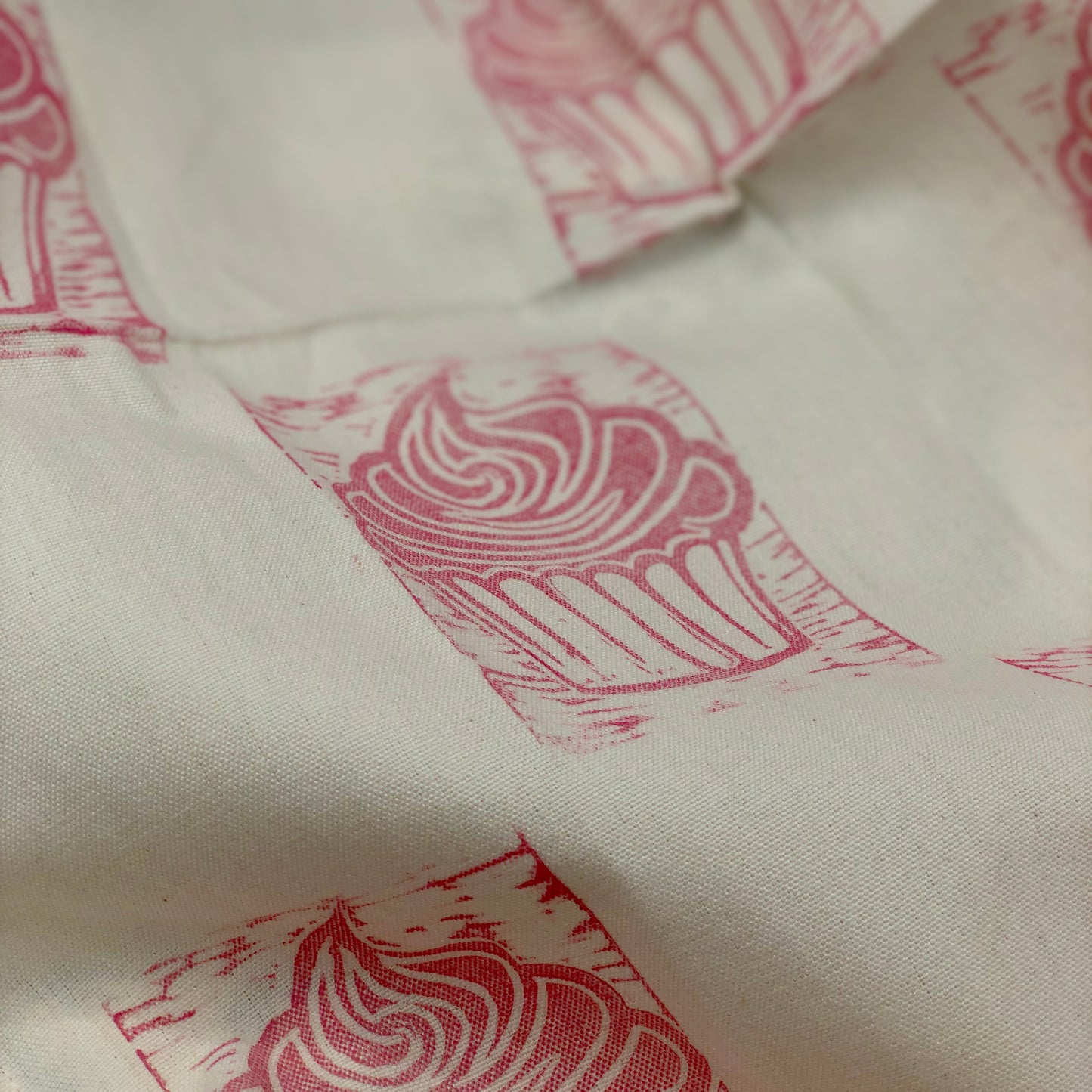 Organic Tea Towel - Hand Printed Fabric