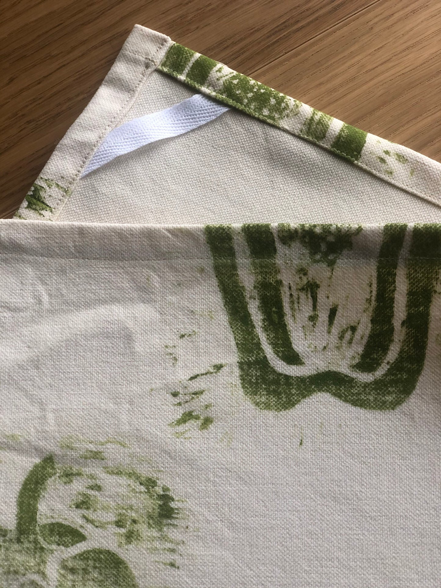 Organic Tea Towel - Hand Printed Fabric