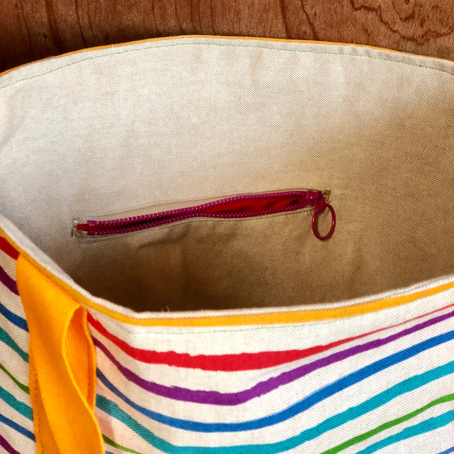 Rainbow Shoulder Bag - waterproof base, 100% recycled lining