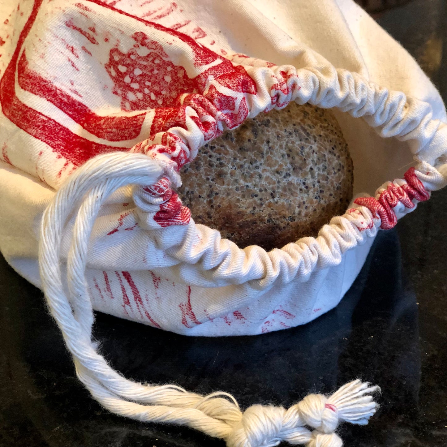 Cotton Hand Printed Bread Bags - Reusable Eco-Friendly Bread bag