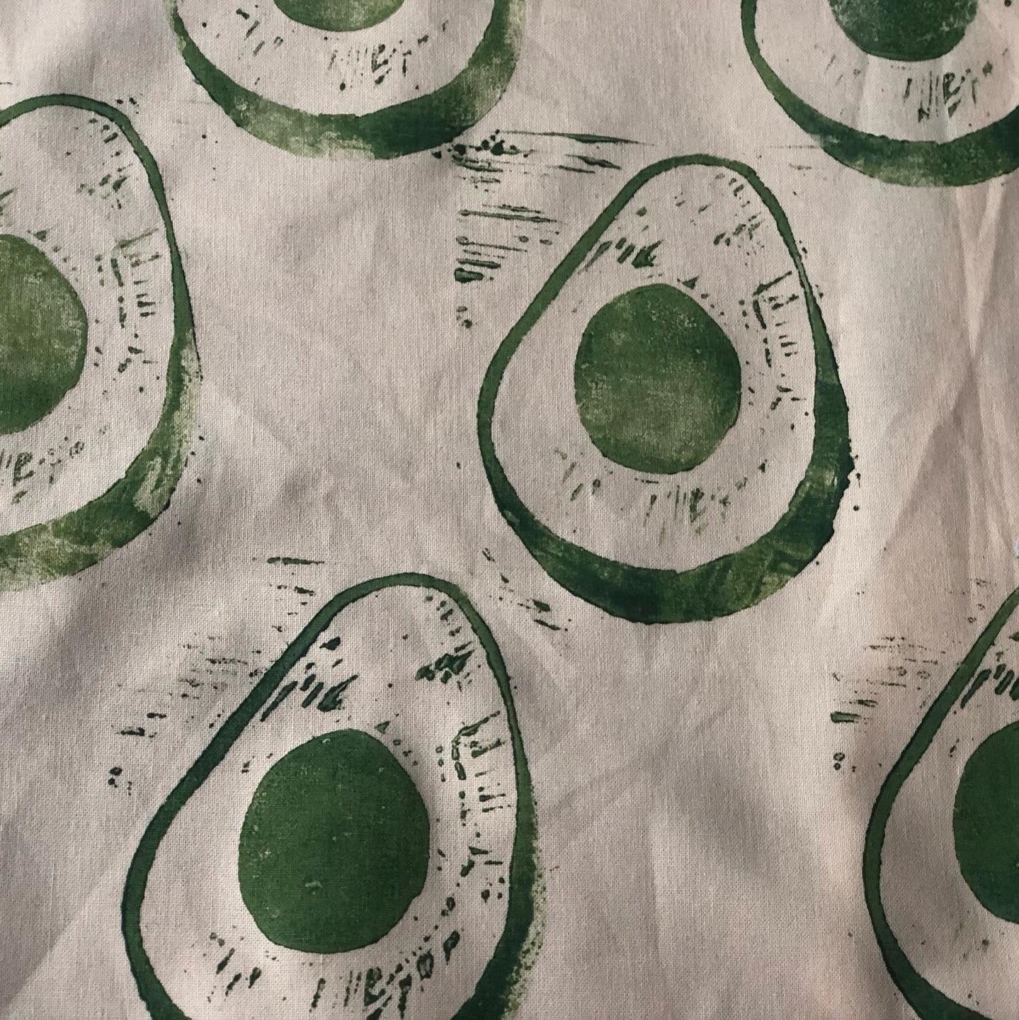 Organic Tea Towel - Hand Printed Fabric